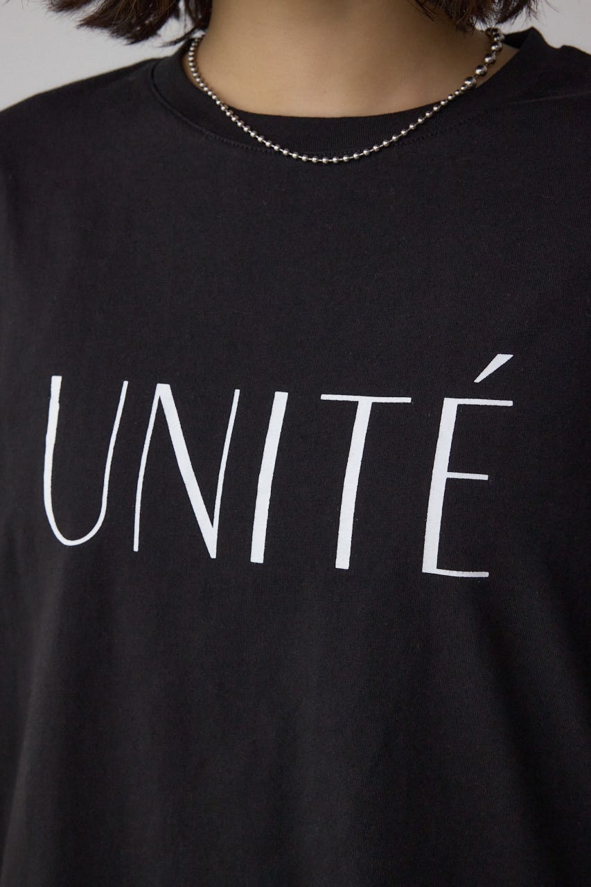 ラッフルスリーブロゴTシャツ BLK FREE