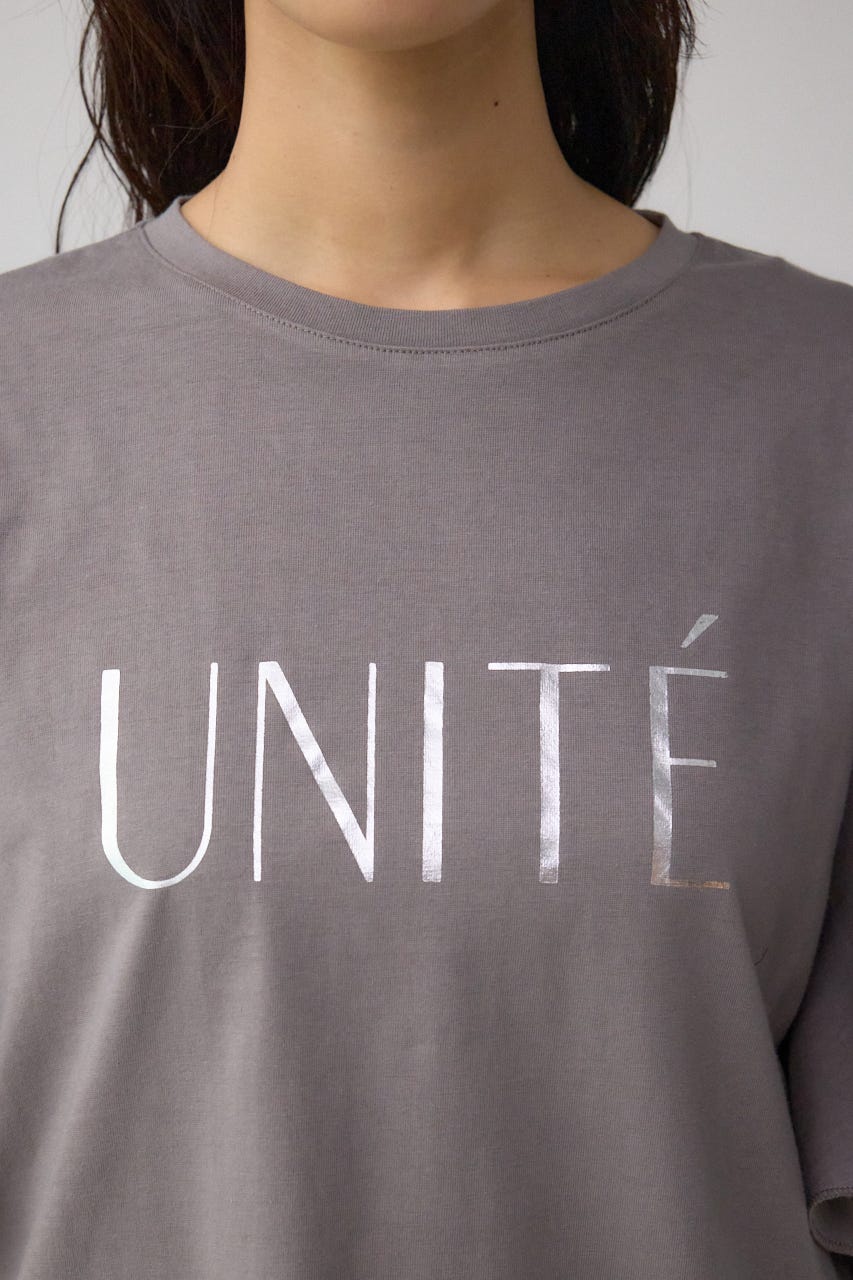 ラッフルスリーブロゴTシャツ C.GRY FREE