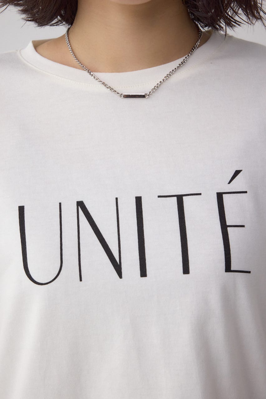 ラッフルスリーブロゴTシャツ WHT FREE