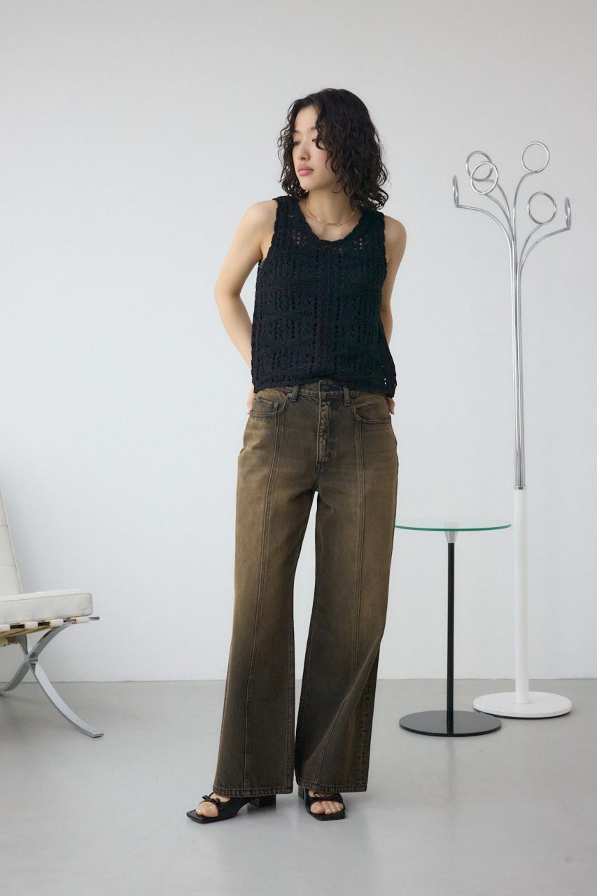 AZUL DENIM ヴィンテージワイドデニム BLK M