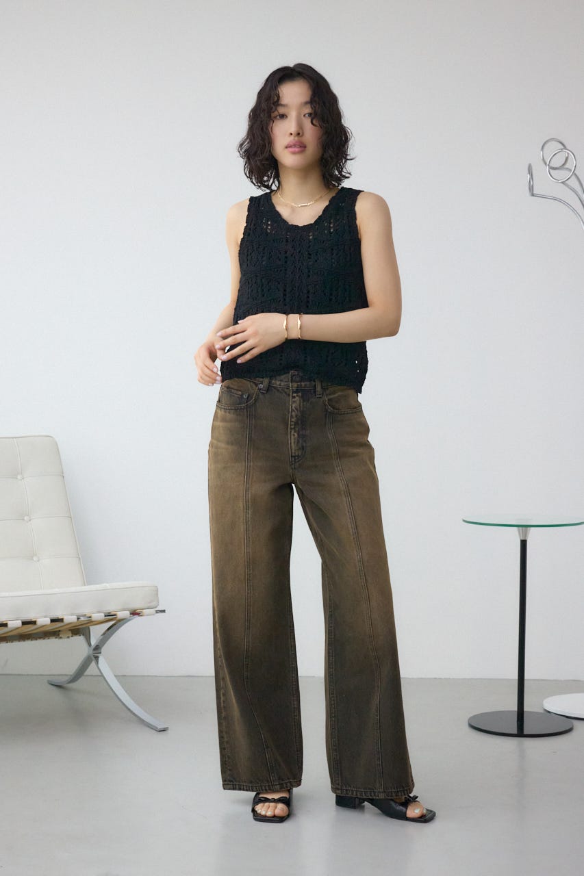 AZUL DENIM ヴィンテージワイドデニム BLK M