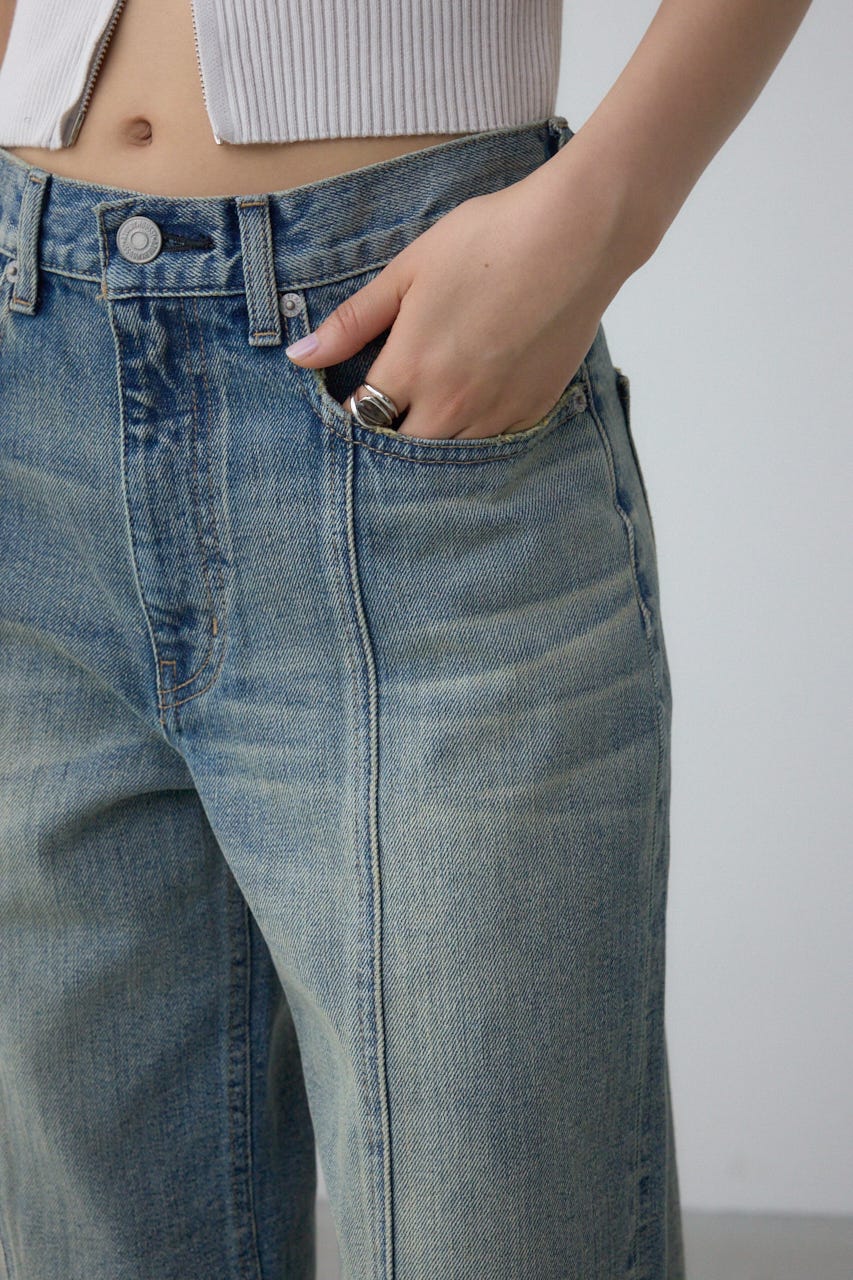 AZUL DENIM ヴィンテージワイドデニム L/BLU M