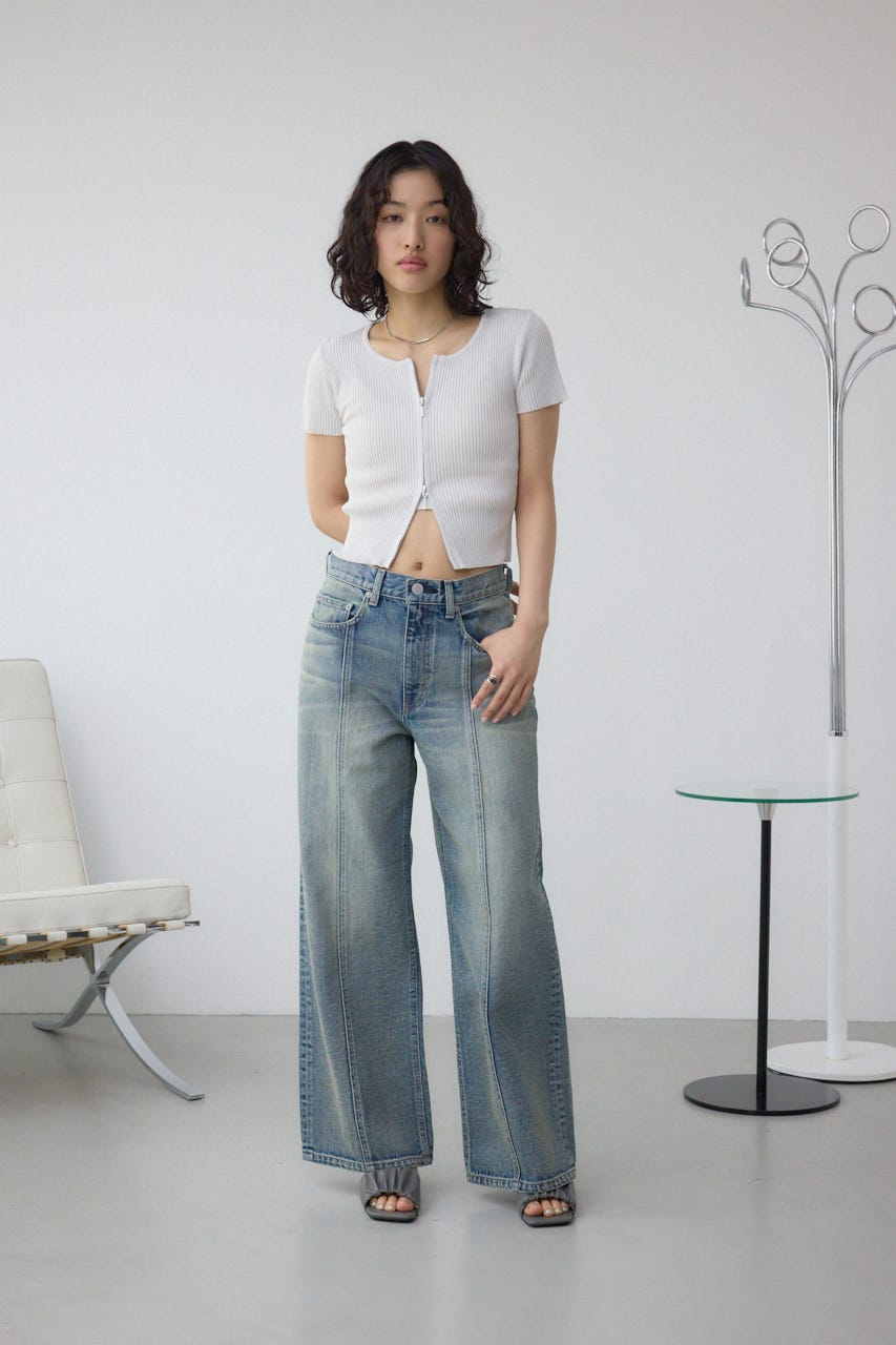 AZUL DENIM ヴィンテージワイドデニム L/BLU M