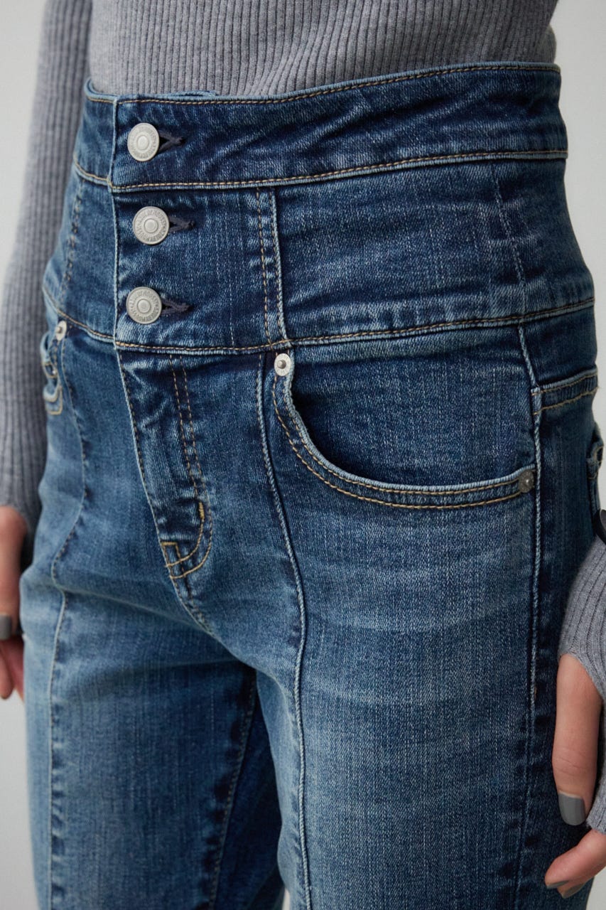 AZUL BY MOUSSY | AZUL DENIM ハイウエストボタンフレアデニム