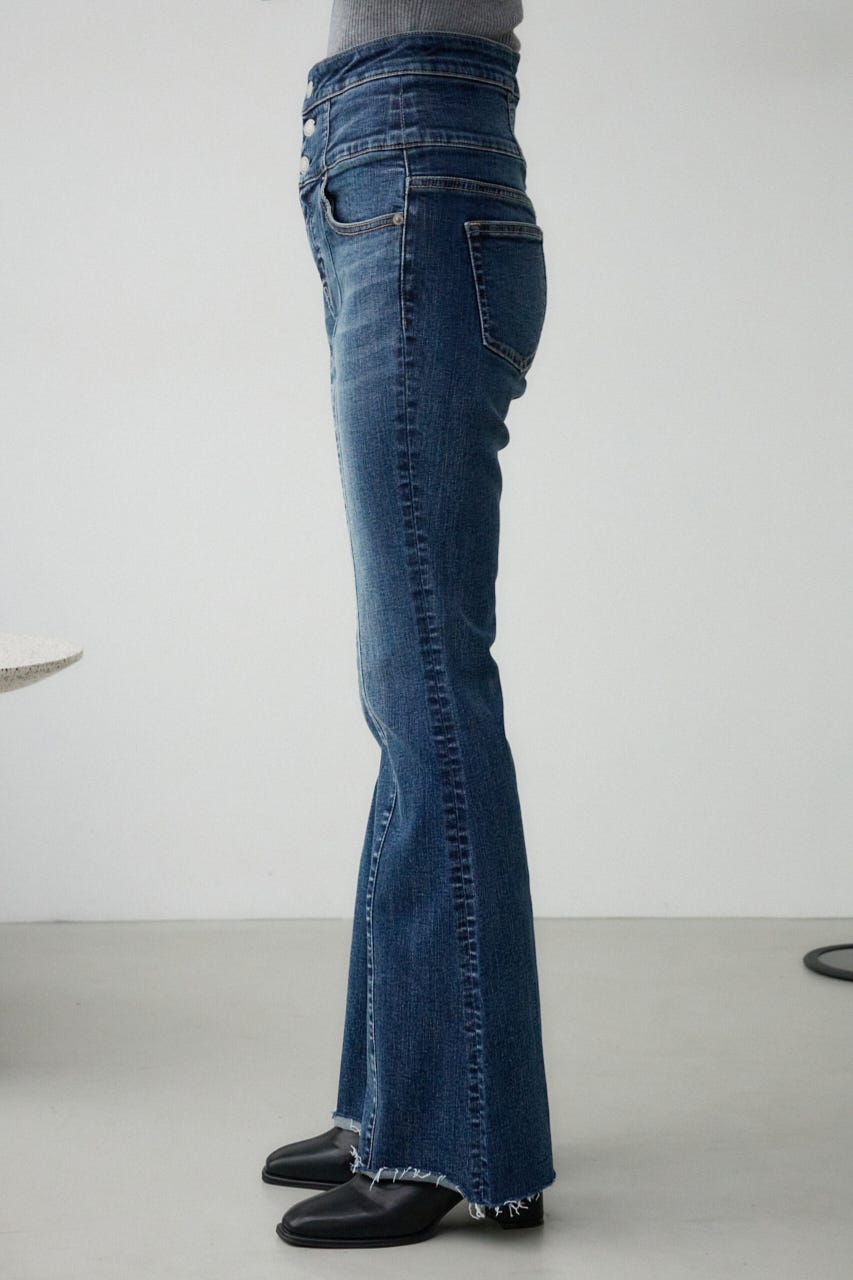 AZUL BY MOUSSY ハイウエストボタンフレアデニム AZUL BY MOUSSY | AZUL DENIM ハイウエストボタンフレアデニム