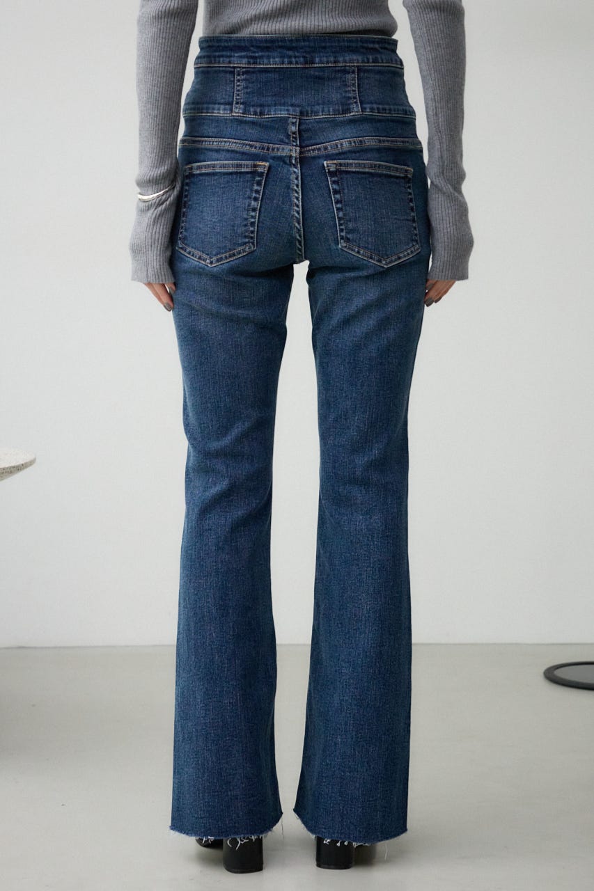 AZUL BY MOUSSY | AZUL DENIM ハイウエストボタンフレアデニム