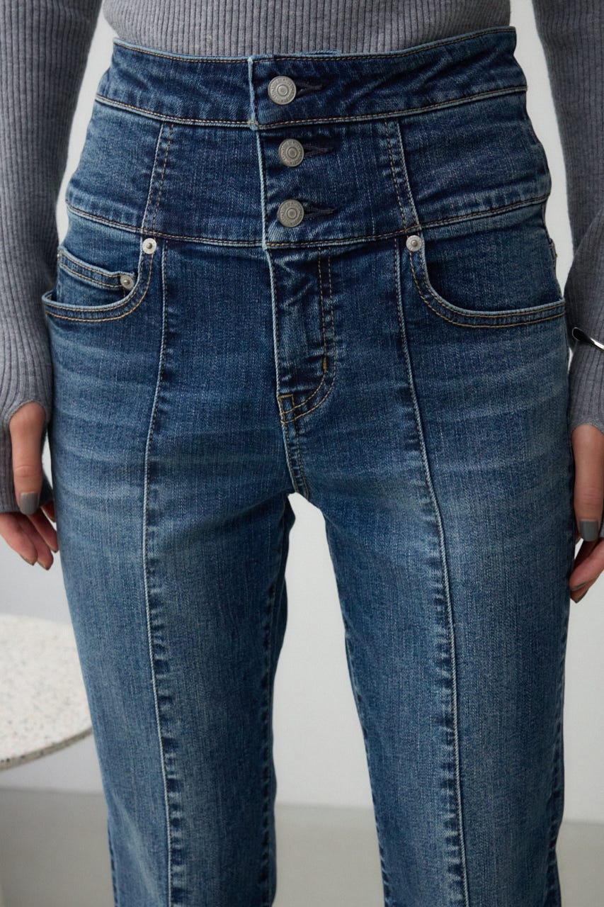AZUL BY MOUSSY | AZUL DENIM ハイウエストボタンフレアデニム