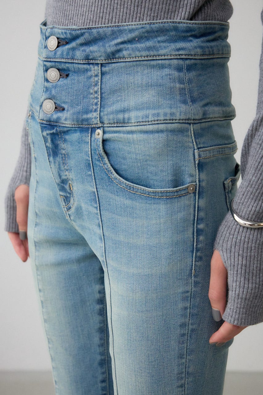 MOUSSY ハイウエスト フレアパンツ デニム AZUL BY MOUSSY ジーンズ デニム デニムパンツ HIGH WAIST