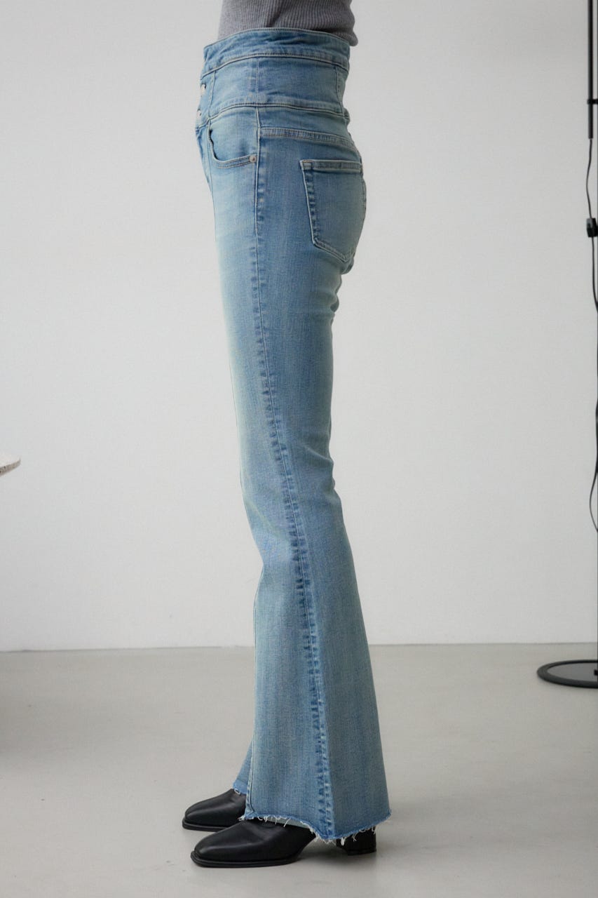 AZUL BY MOUSSY | AZUL DENIM ハイウエストボタンフレアデニム