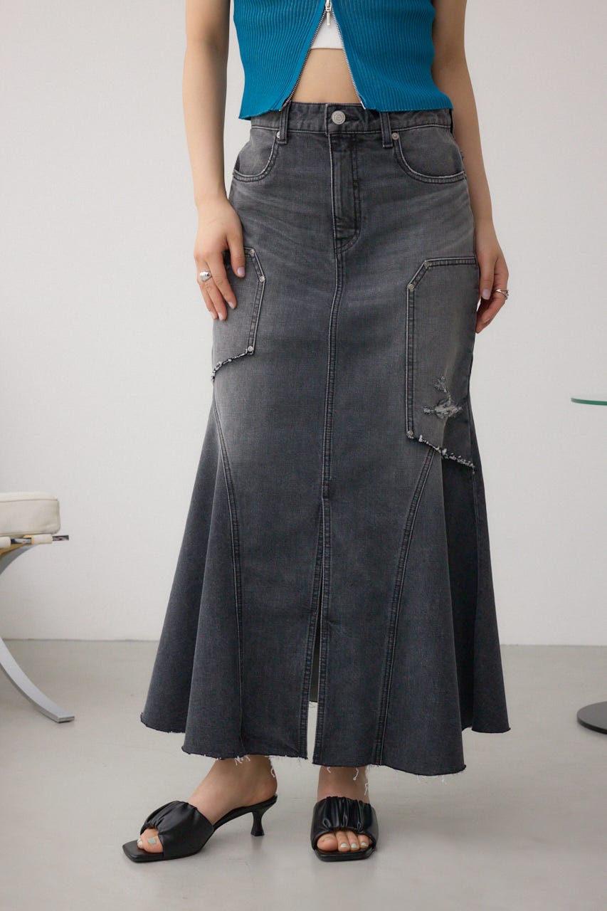 AZUL BY MOUSSY | AZUL DENIM ダメージマーメイドスカート (スカート