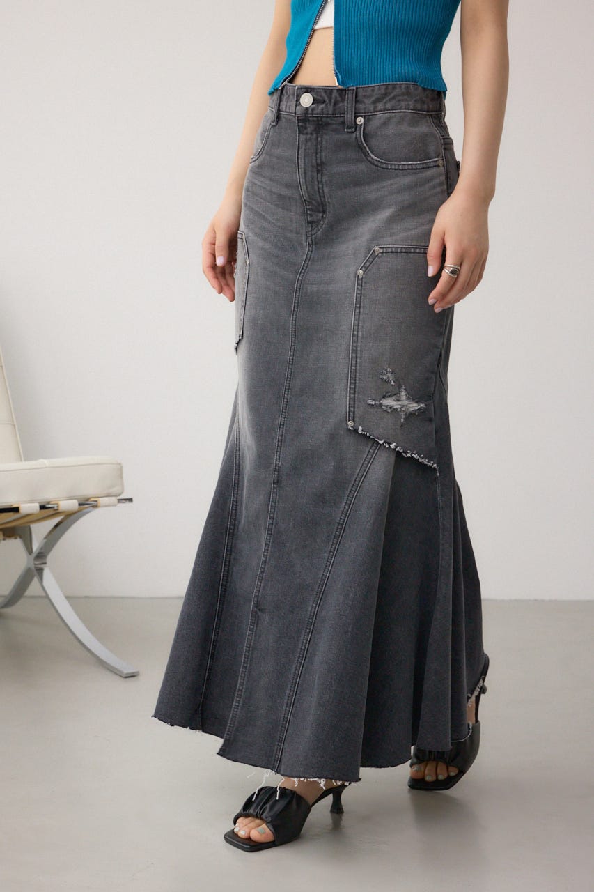 AZUL BY MOUSSY | AZUL DENIM ダメージマーメイドスカート (スカート