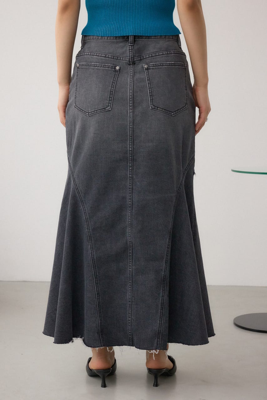 AZUL DENIM ダメージマーメイドスカート L/BLK M