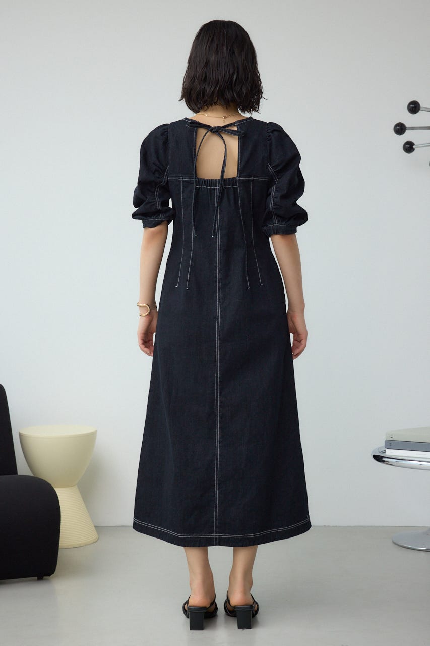 AZUL BY MOUSSY | フロントジップ半袖デニムワンピース (ワンピース