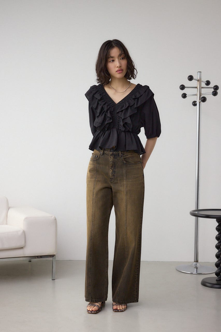 MOUSSY ショルダーフリルブラウス SHOULDER FRILLS トップス（シャツ/ブラウス）｜MOUSSY