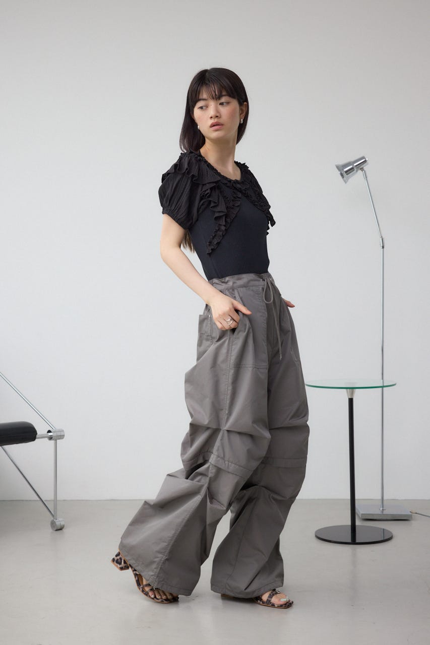 パンツ AI fort AMBIDEX Store ○強撚TWILL HAKAMAパンツ(F BLACK): FLAT-cic-HATENA