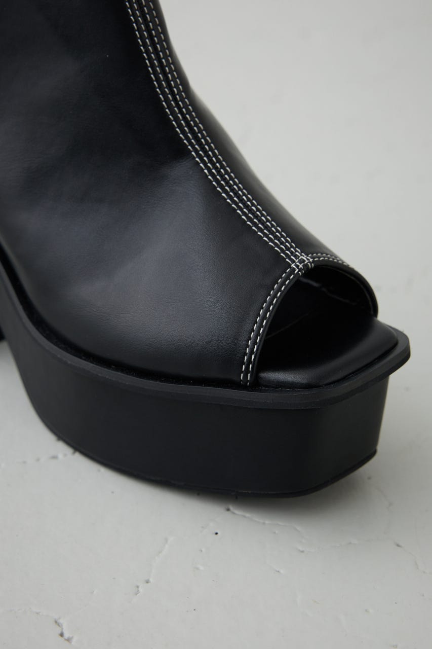 ウエスタンバックルブーティーサンダル BLK S