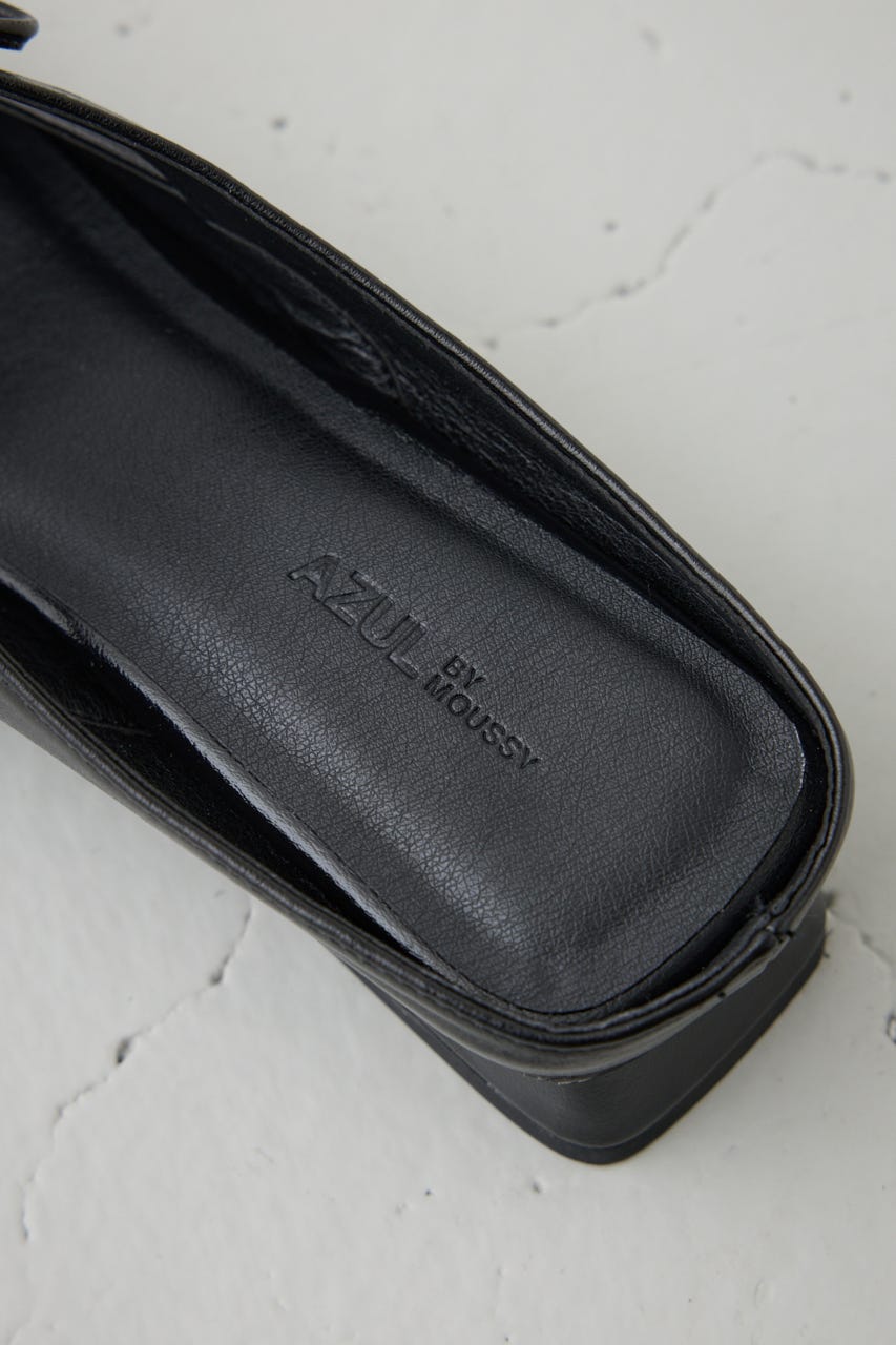 リボンベルトポインテッドパンプス BLK S