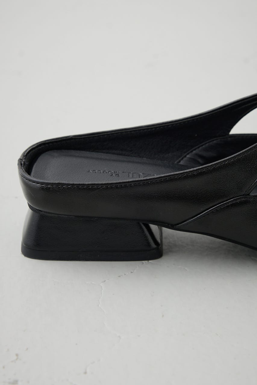 リボンベルトポインテッドパンプス BLK S
