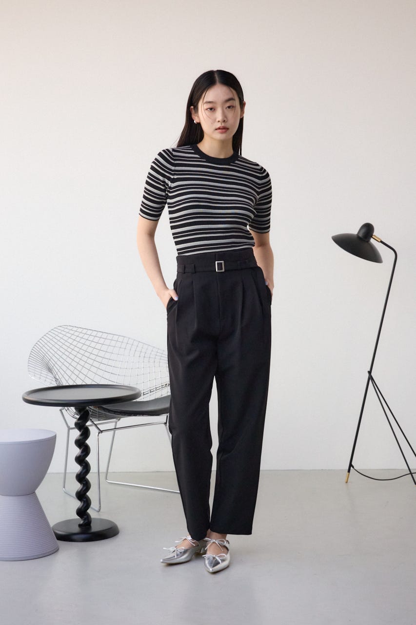 リボンベルトポインテッドパンプス SLV M