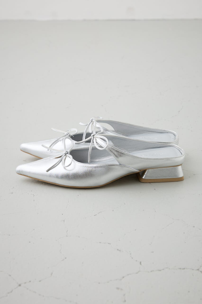 リボンベルトポインテッドパンプス SLV M