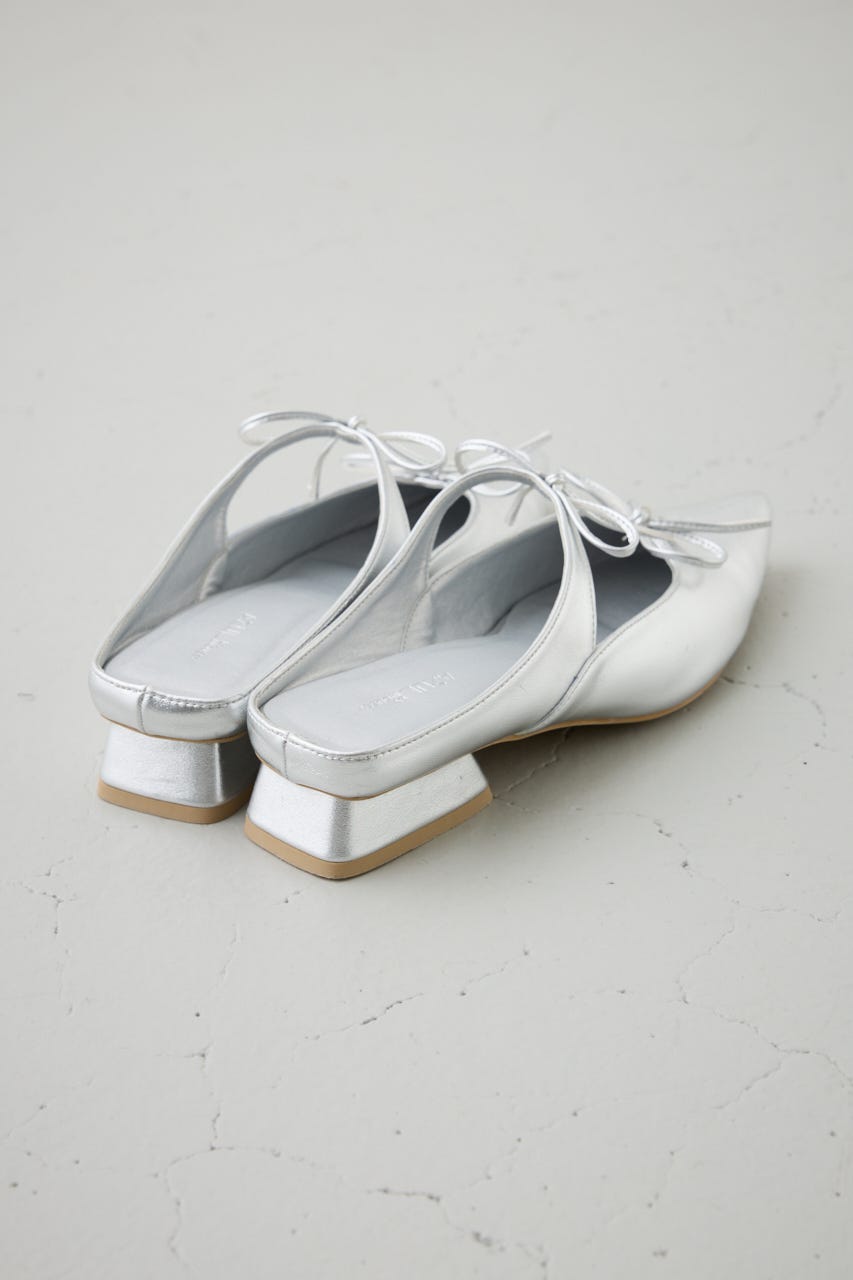 リボンベルトポインテッドパンプス SLV M