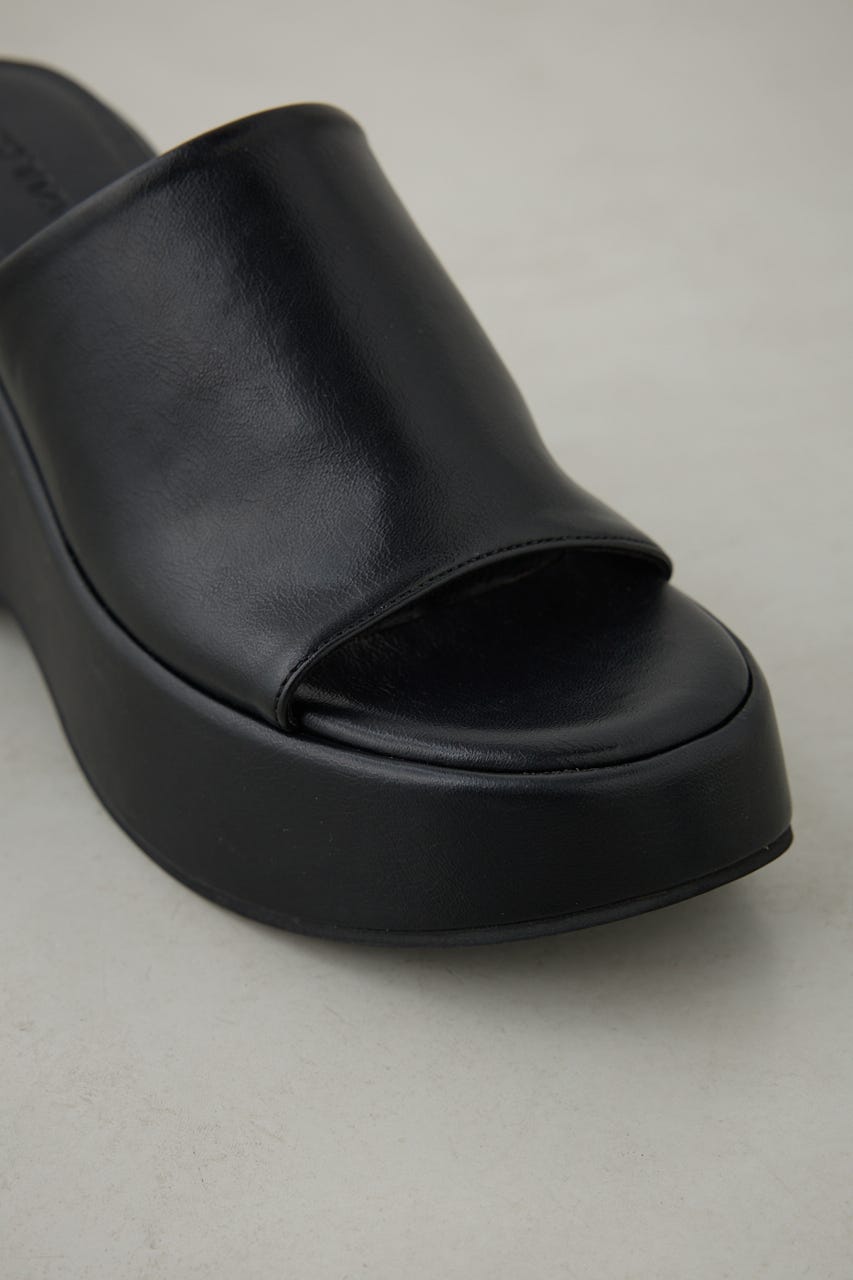 プラットフォームミュールサンダル BLK S