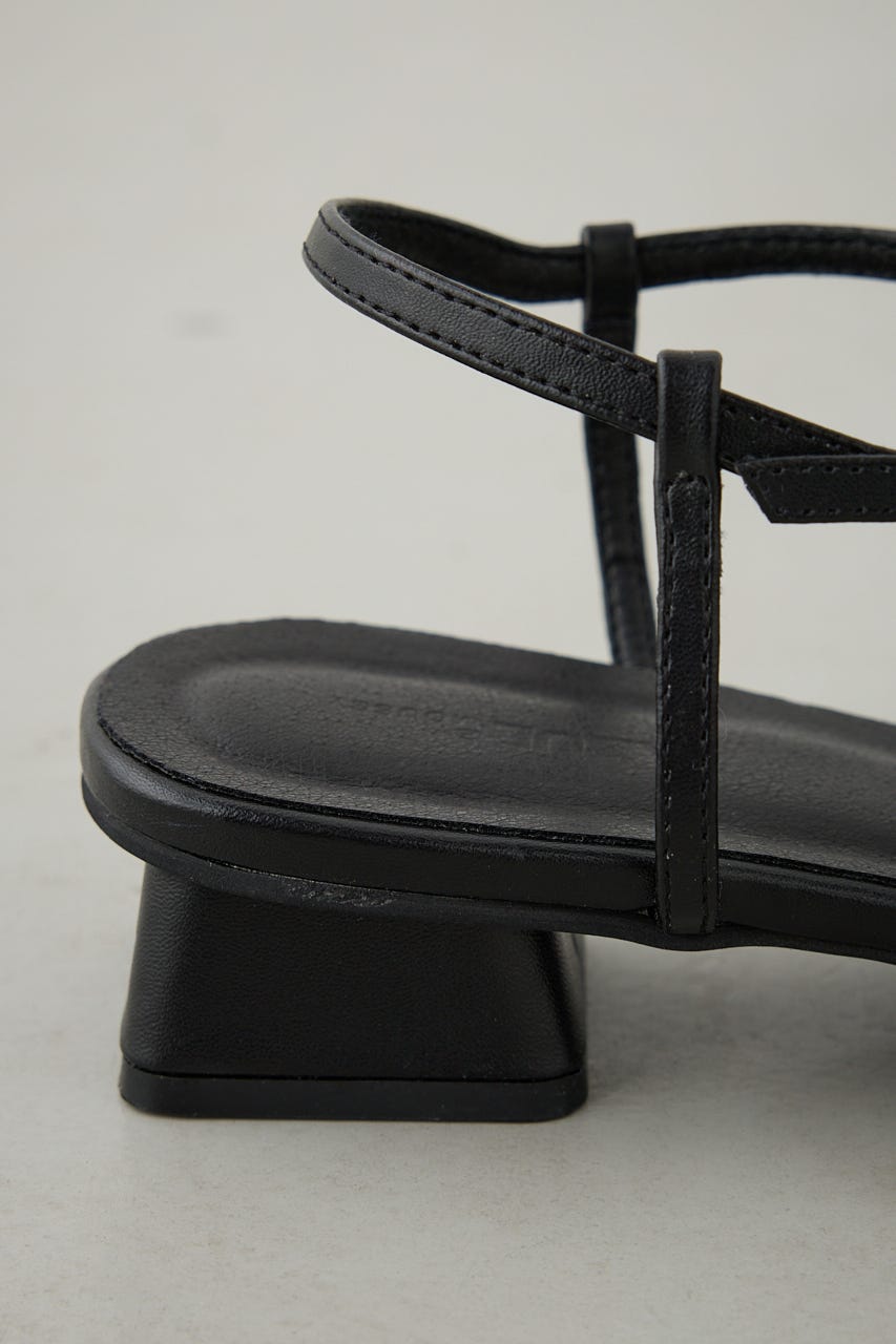 リボンポインテッドサンダル BLK M