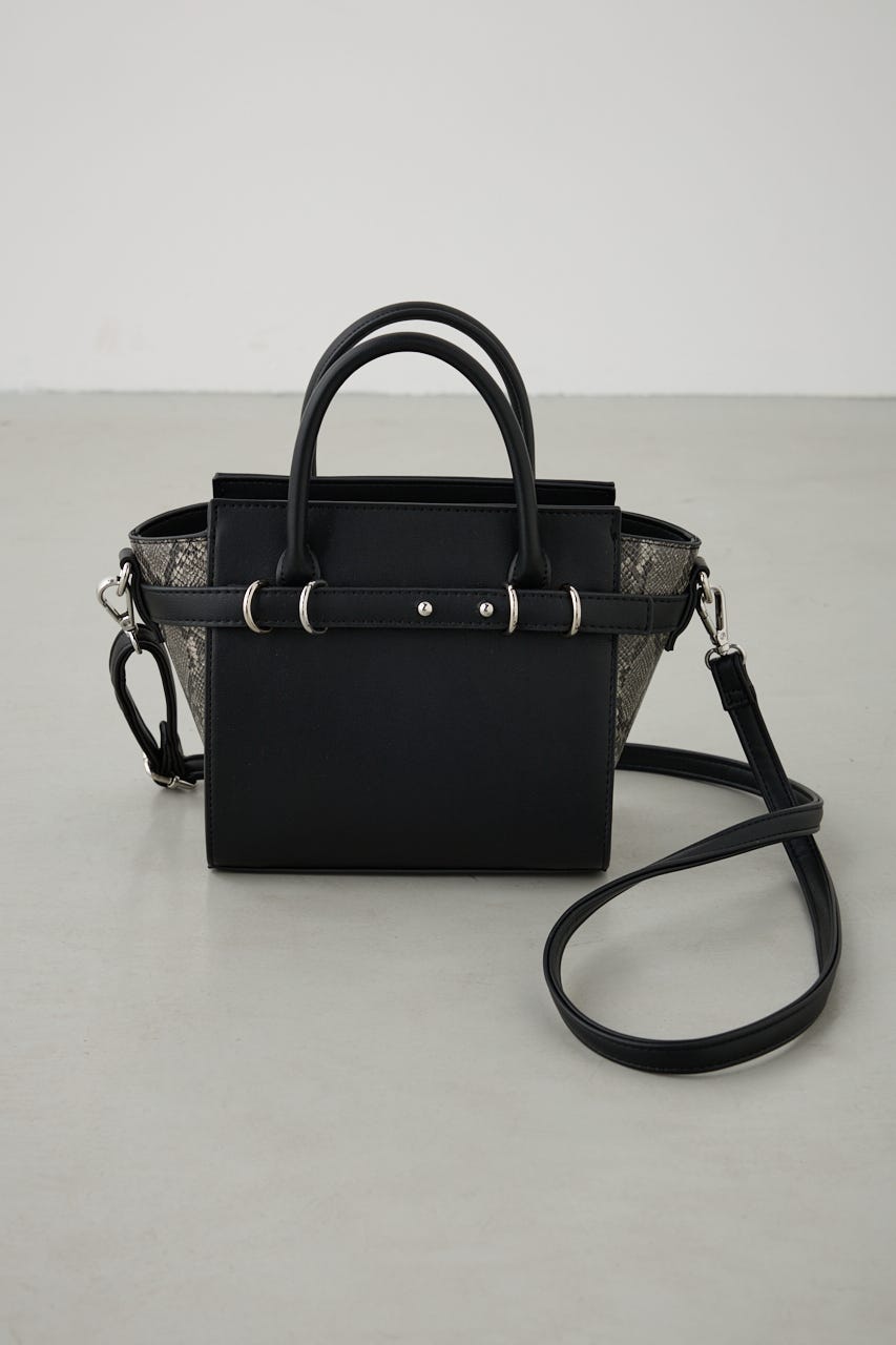 ベルトデザイントラペイズドバッグ BLK FREE