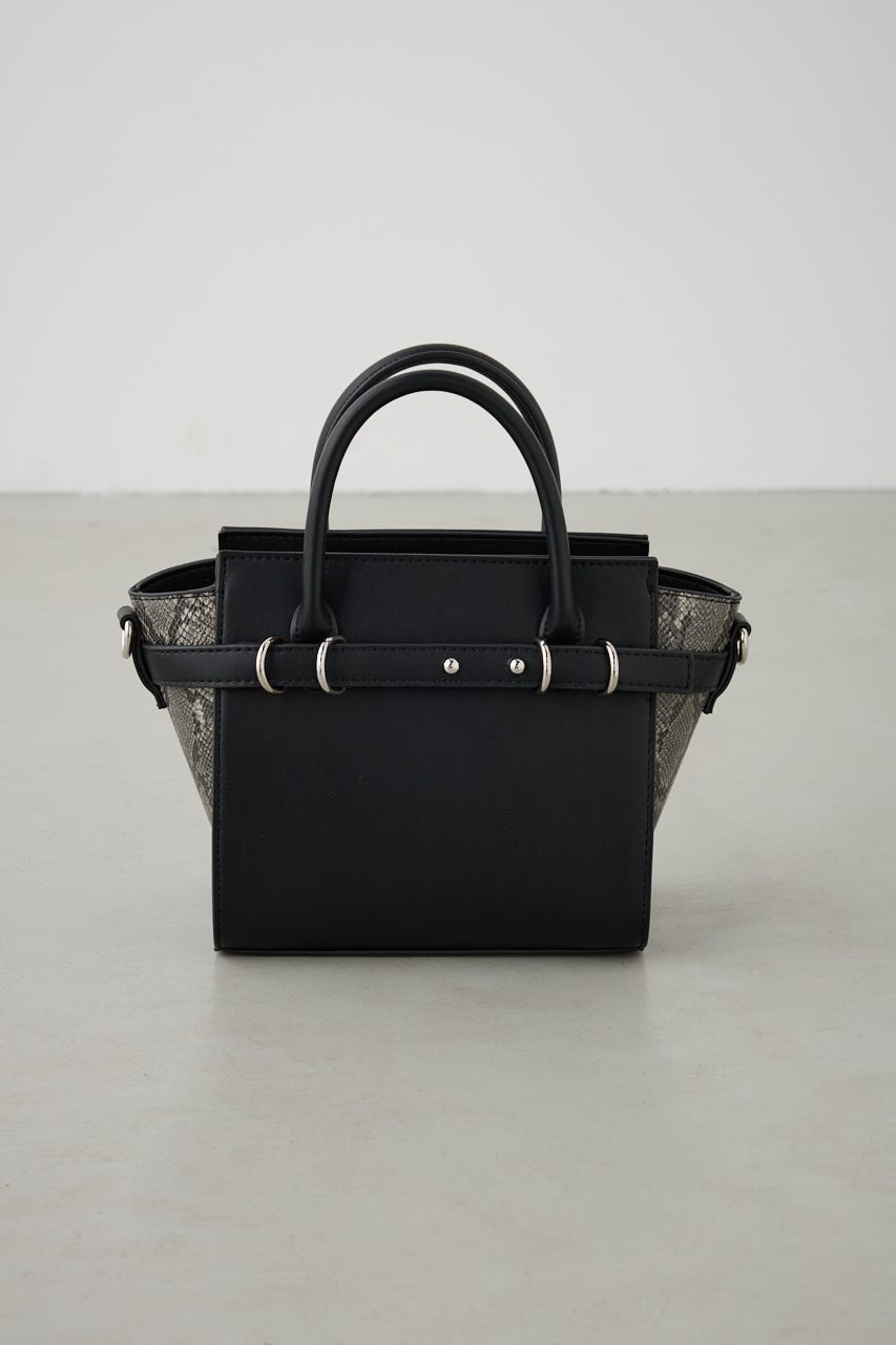 ベルトデザイントラペイズドバッグ BLK FREE