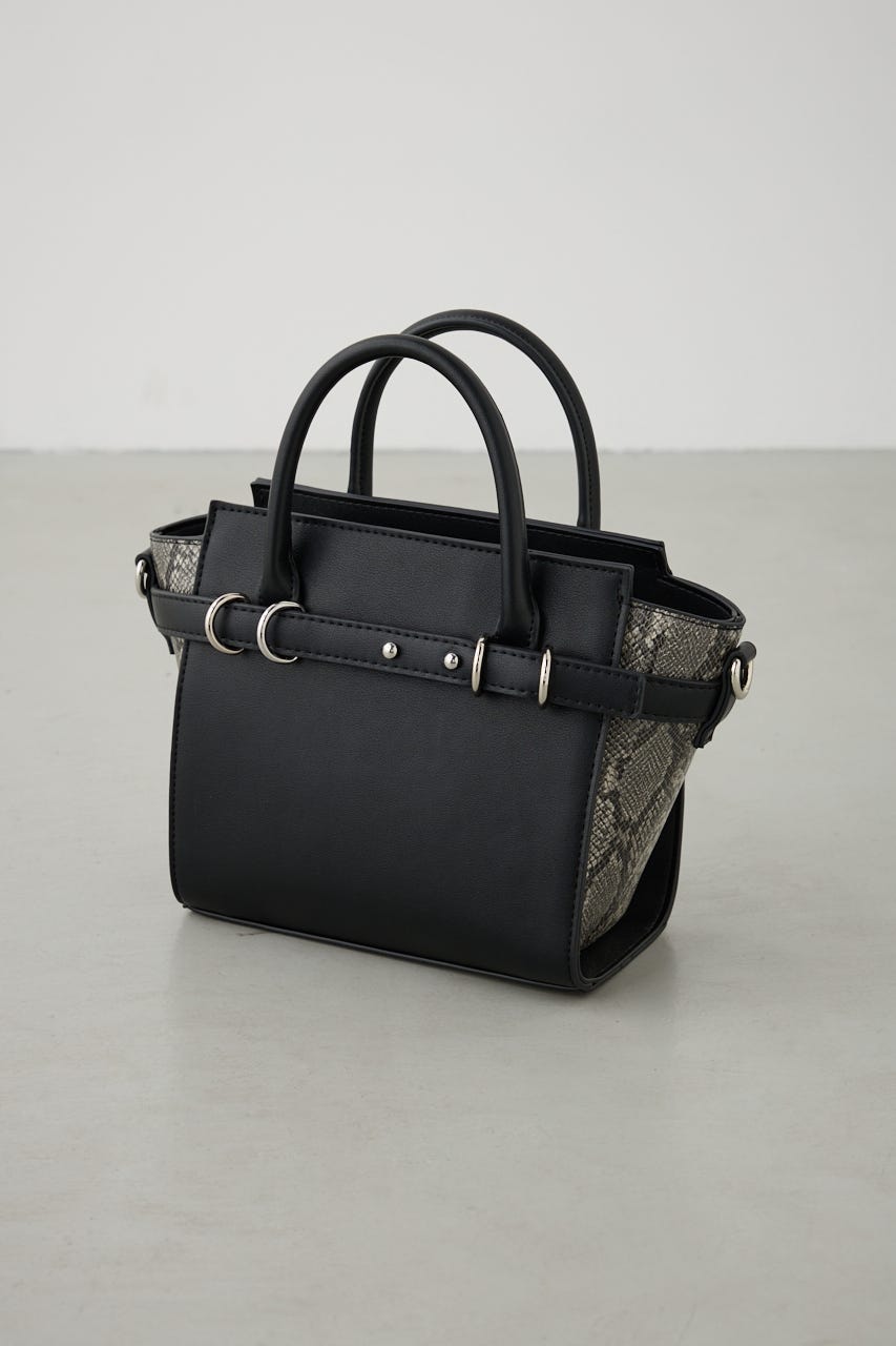 ベルトデザイントラペイズドバッグ BLK FREE