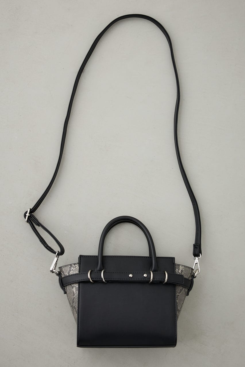 ベルトデザイントラペイズドバッグ BLK FREE