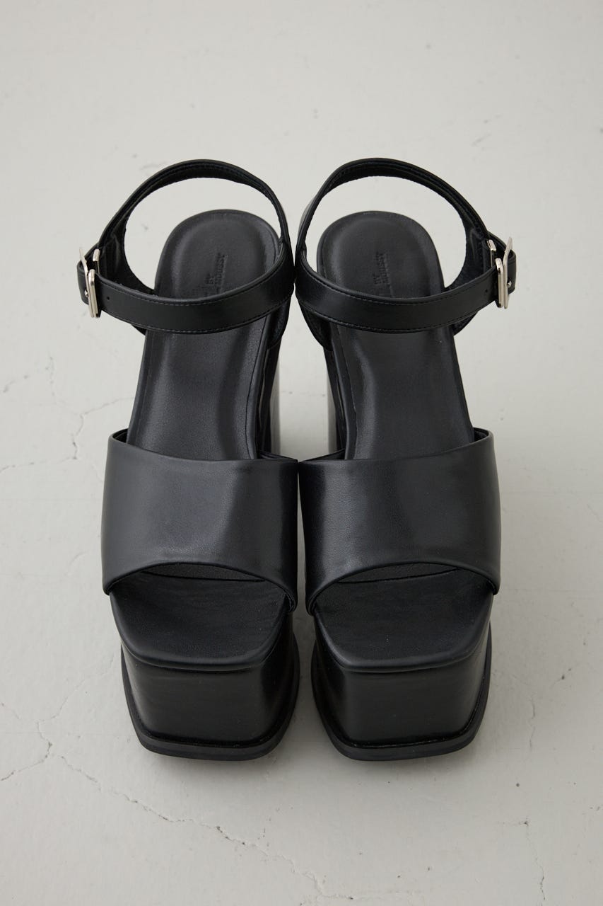 プラットフォームサンダル BLK S