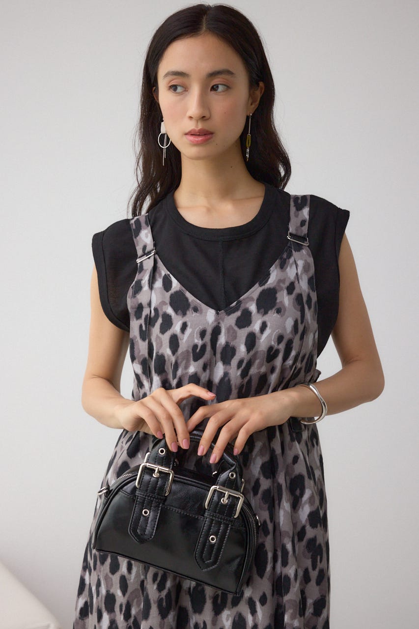 バックルベルトハンドルバッグ BLK FREE