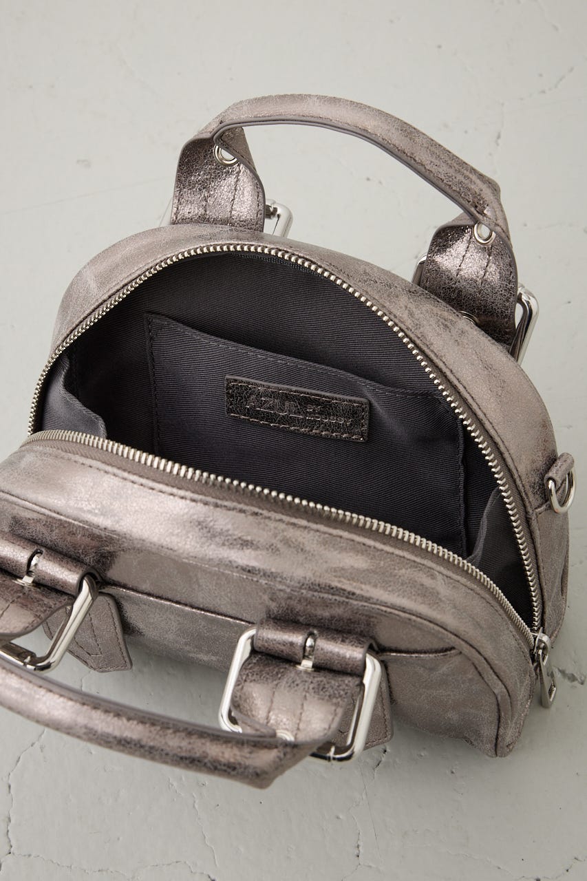 バックルベルトハンドルバッグ D/SLV FREE