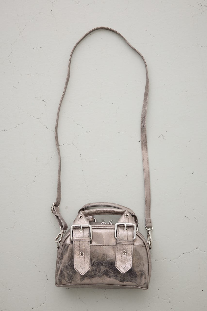 バックルベルトハンドルバッグ D/SLV FREE