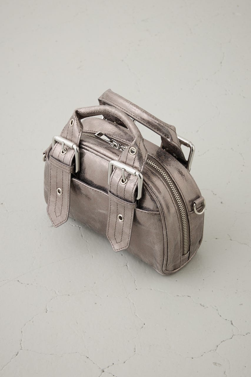 バックルベルトハンドルバッグ D/SLV FREE