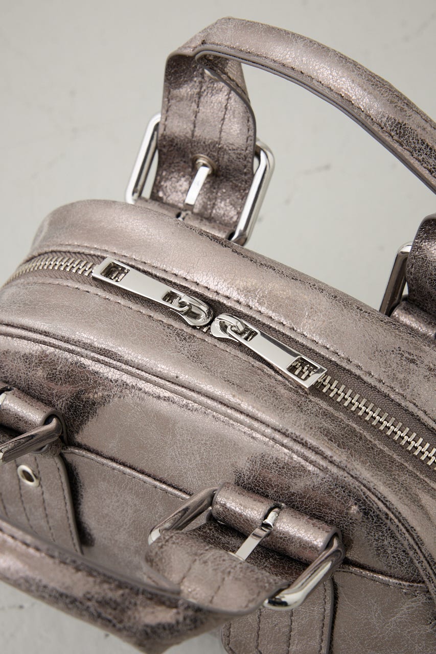 バックルベルトハンドルバッグ D/SLV FREE