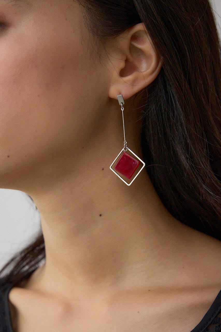 Bijou R.I アシンメトリー ピアス loni】Leaf Bijou Asymmetry Pierce/リーフビジュー