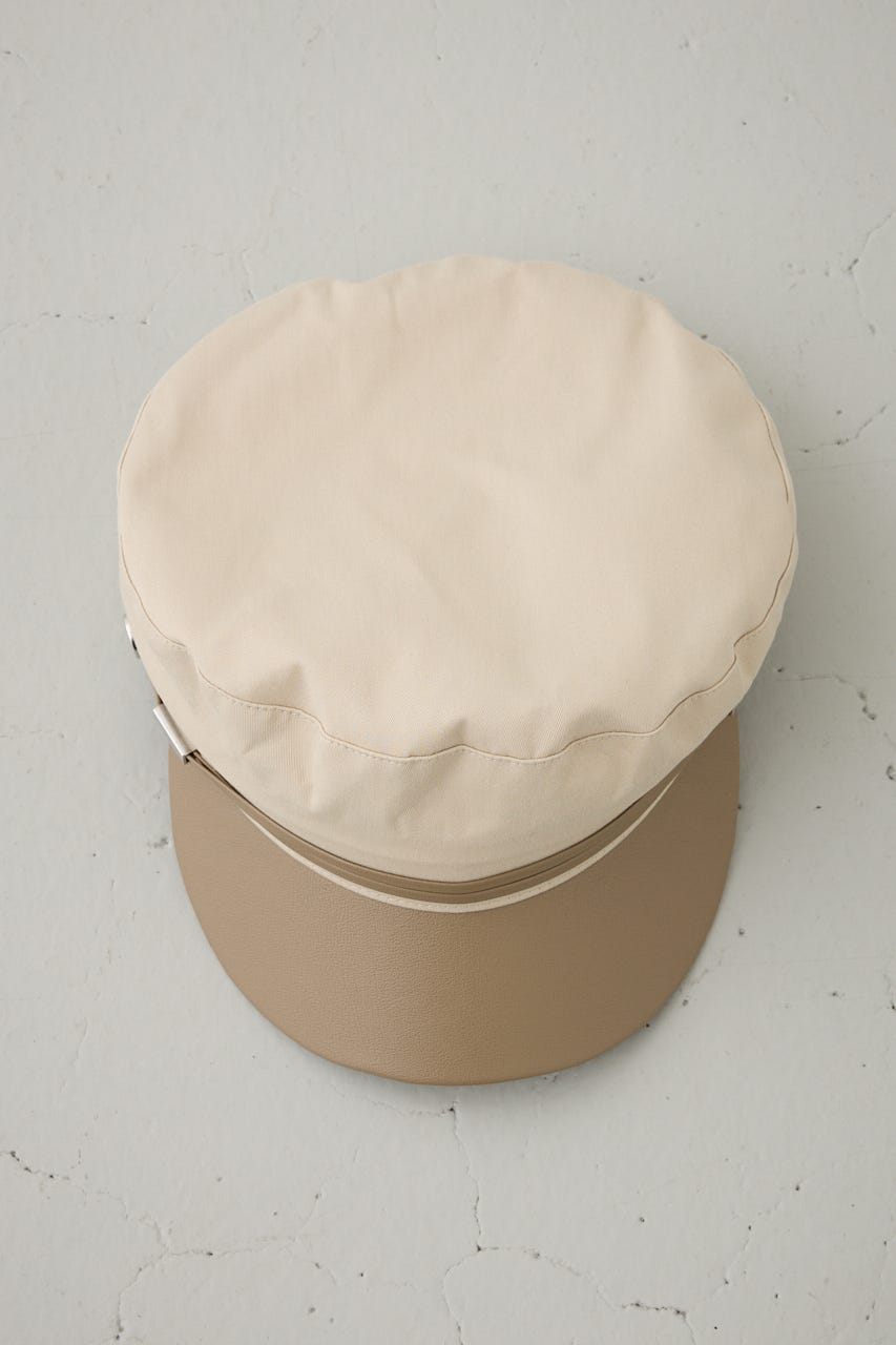 フェイクレザーナローロープツイルキャスケット BEG FREE