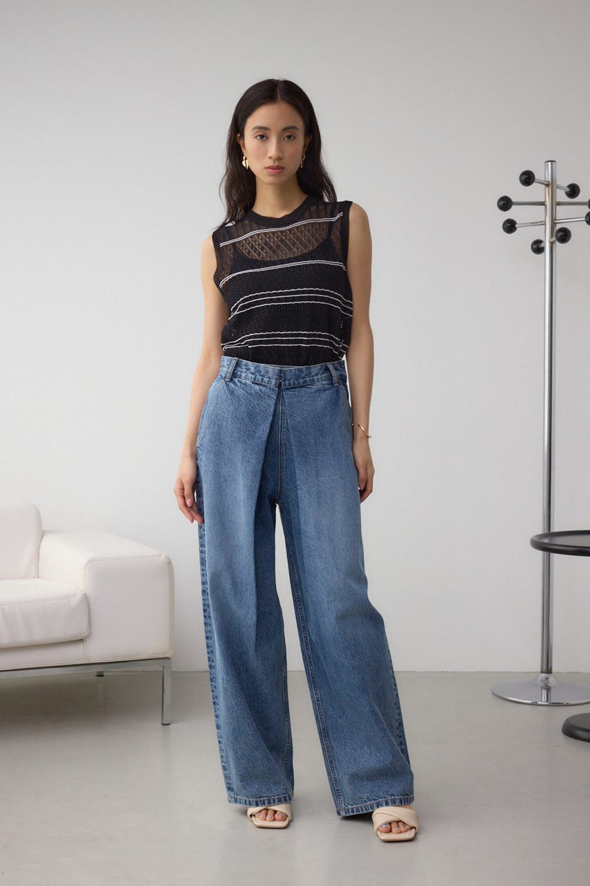 JEAN COLONNA ジャンコロナ ニット ファスナー タンクトップ M JEAN COLONNA ジャンコロナ ニット ファスナー タンクトップ M