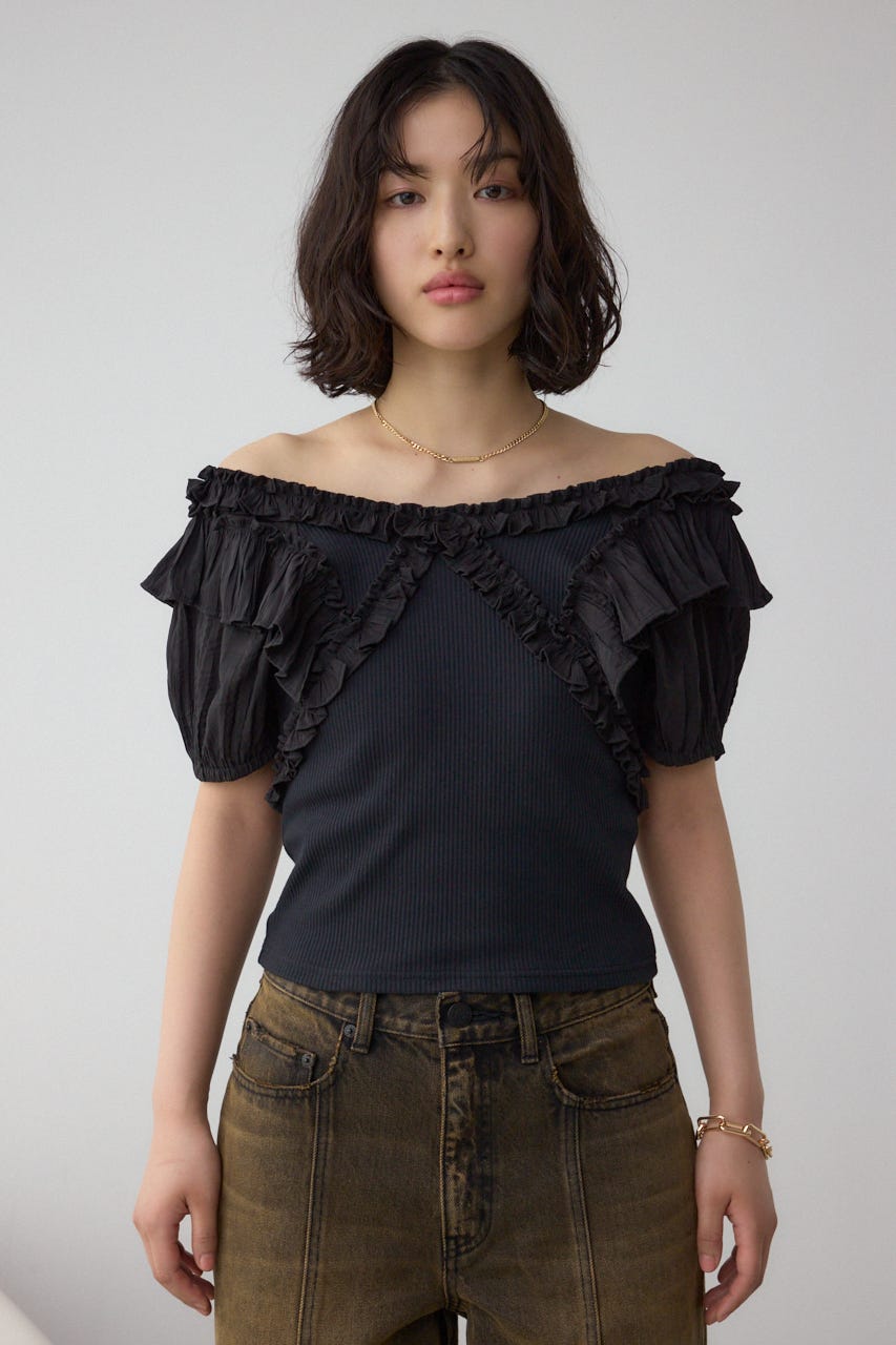 マウジー　フリルトップス セール】SHOULDER FRILLS トップス（シャツ/ブラウス）｜MOUSSY