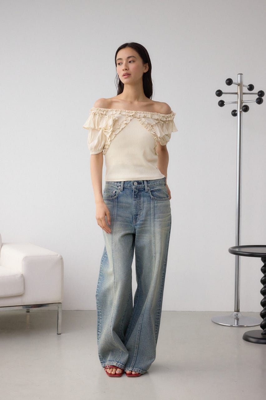 コンビネーション2WAYフリルトップス IVOY FREE