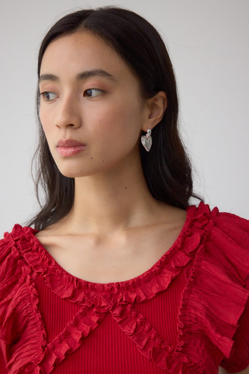 コンビネーション2WAYフリルトップス RED FREE