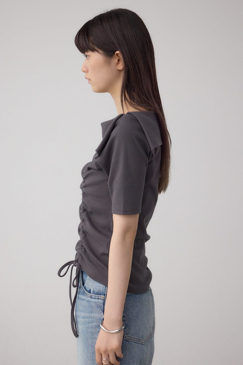 トップス elisa AZUL BY MOUSSY | スクエアネックドロストカットトップス (T