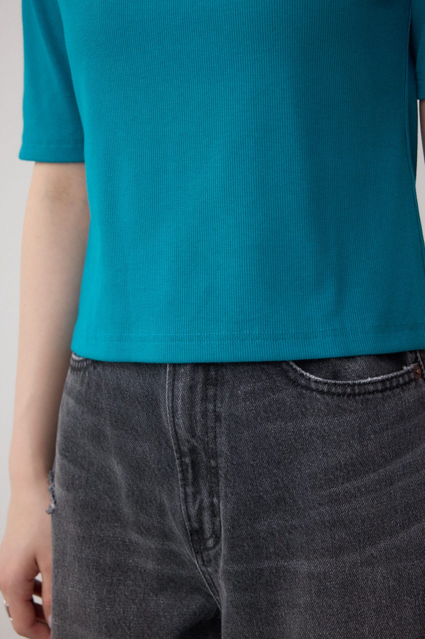 デザインネックショートTシャツ BLU FREE