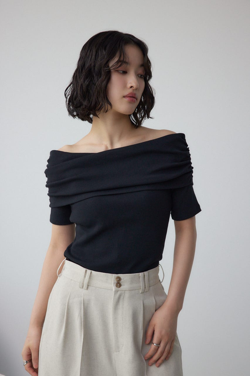 AZUL BY MOUSSY | オフショルダーリブトップス (Tシャツ・カットソー
