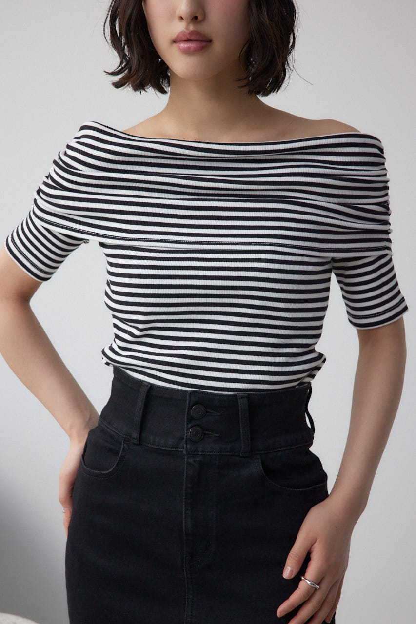 AZUL BY MOUSSY | オフショルダーリブトップス (Tシャツ・カットソー