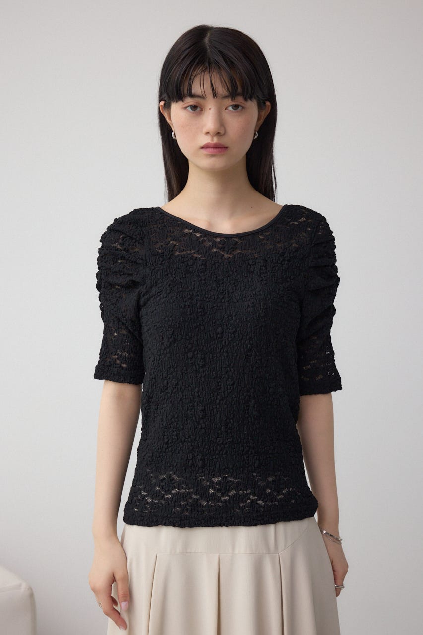 2WAYギャザーレーストップス BLK FREE