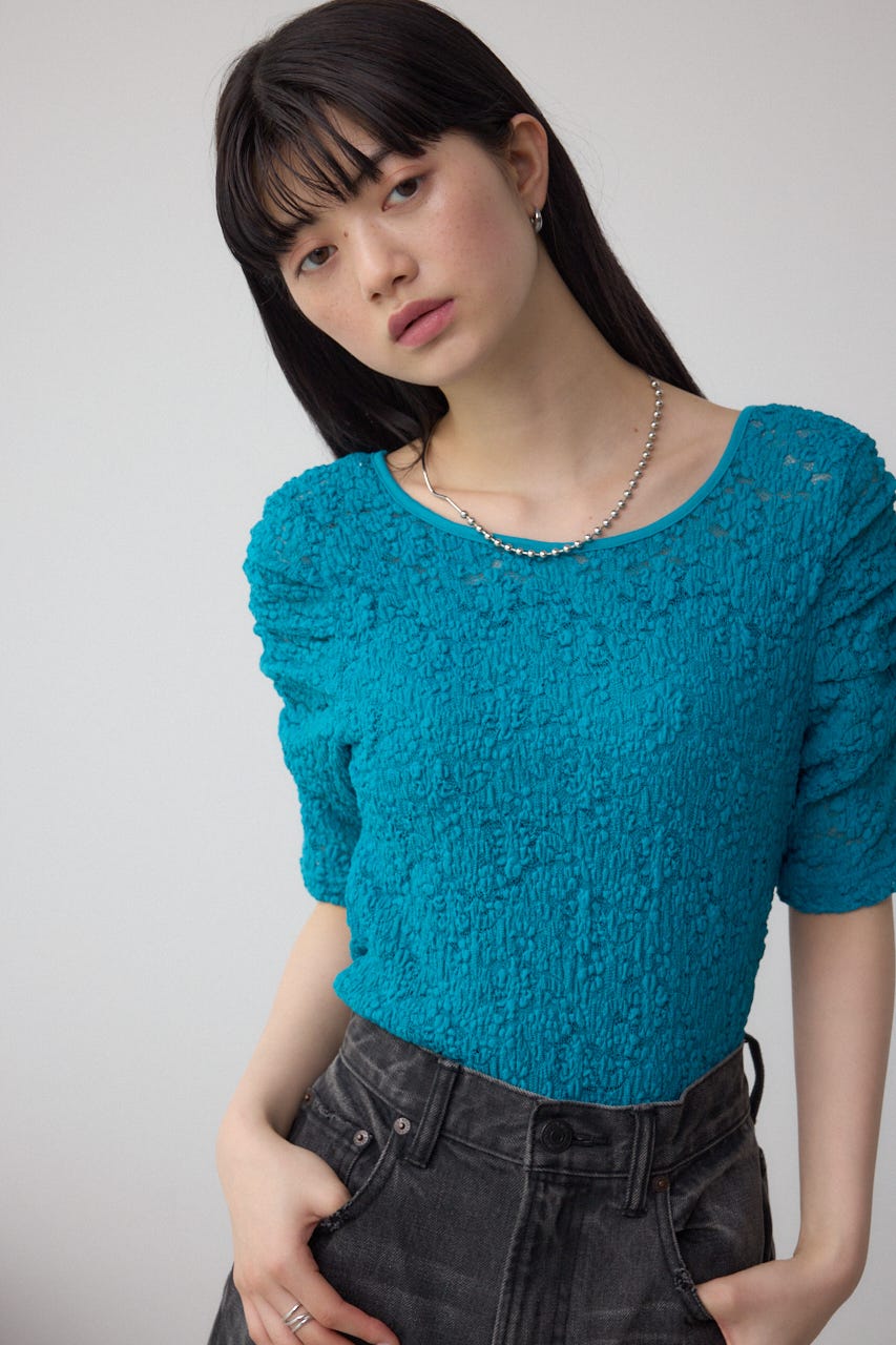 2WAYギャザーレーストップス BLU FREE