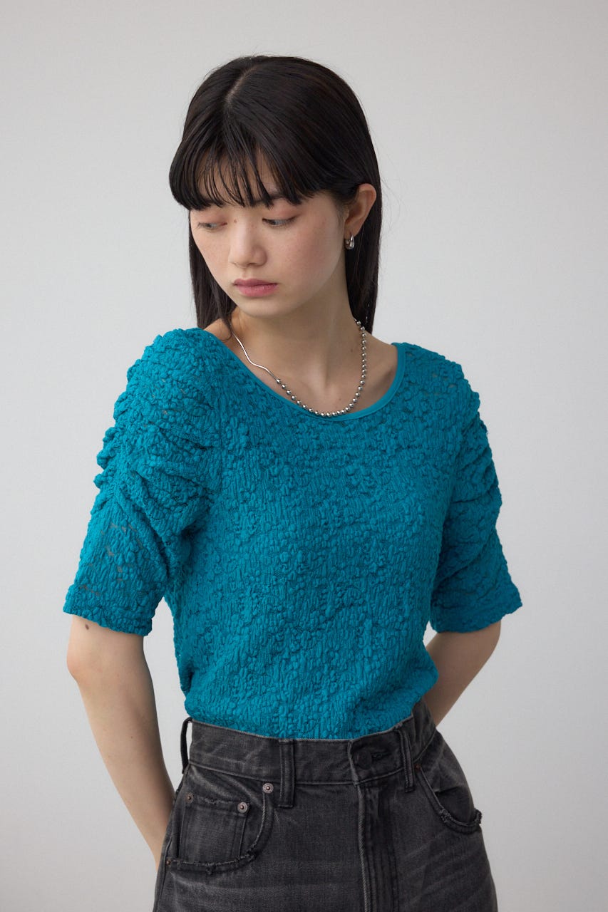 2WAYギャザーレーストップス BLU FREE